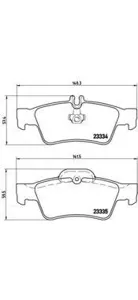 BREMBO P50052 Колодки торм.задние W211 E200-E500E55AMG 702->