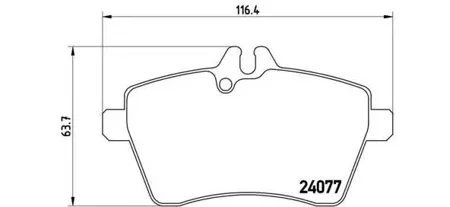 BREMBO P50056 Колодки торм.передние =GDB1630=FDB1749 MB W169 1.5-1.8CDi 04>