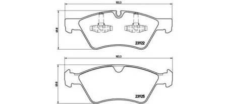 BREMBO P50063 Колодки торм.передние =1179 00 MB W164W251 3.5-3.0DCi 05>