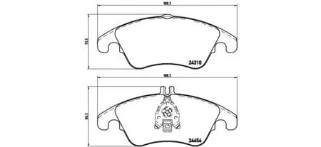 BREMBO P50069 Колодки торм.передние MB W204 3.23.5 07>