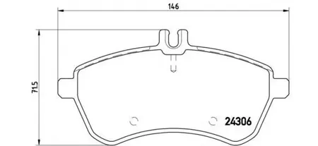 BREMBO P50070 Колодки торм.передние MB W204 1.8-2.3 07>