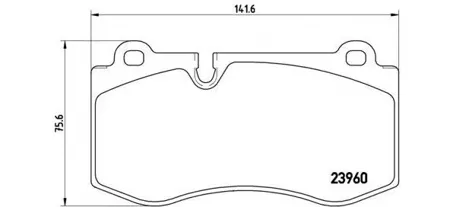 BREMBO P50074 Колодки торм.передние MB W221 3.55.06.03.2CDi 05>