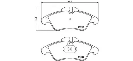 BREMBO P50080 Колодки торм.передние MB Sprinter 208D308D, VW LT II 28-35 95>