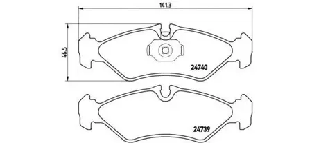 BREMBO P50081 Колодки торм.задние MB Sprinter , VW LT28-35 2.3-2.5TDi 95>