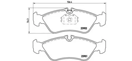 BREMBO P50082 Колодки торм.задние MB Sprinter 95>,VW LT 2.3i-2.5TDi 96-98