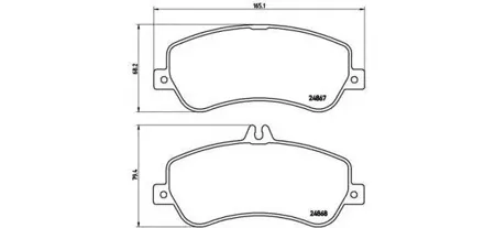 BREMBO P50086 Колодки торм.передние MB X204 3.03.2CDI3.5CDI 08>
