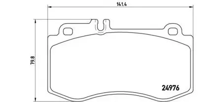 BREMBO P50087 Колодки торм.передние Mercedes W212 12=>