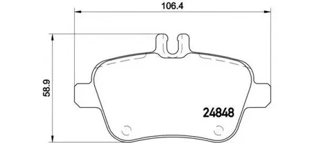 BREMBO P50091 Колодки торм.задние MB SLK R172 2.0-3.5 11>
