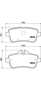 BREMBO P50100 Колодки торм.задние MB W166 ML250GL350 2.5CDI3.5CDI 11>