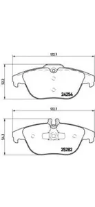 BREMBO P50104 Колодки торм.задние MB W204 1.8-3.5 07>