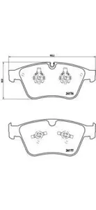BREMBO P50105 Колодки торм.передние MB W164 63 AMG 6.2 06>