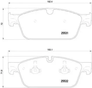 BREMBO P50112 Колодки торм.передние MB GL X166 3.0-4.52.2CDI 12>