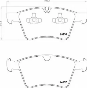 BREMBO P50115 Колодки торм.передние MB X164W164 3.0-5.5iD 06>