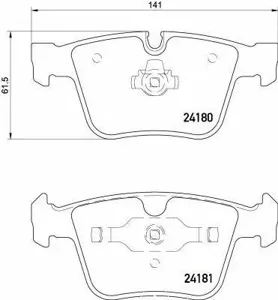 BREMBO P50116 Колодки торм.задние