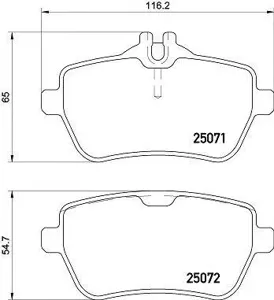 BREMBO P50117 Колодки торм.задние MB W222C217 13>