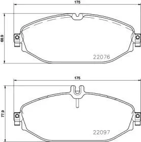 BREMBO P50124 Колодки торм.передние MB W205 C250C300 13>