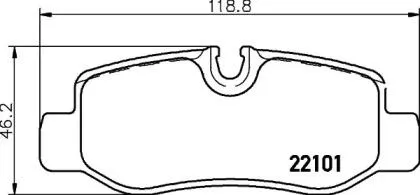 BREMBO P50126 Колодки торм.задние MB Vito W447 1.6-2.1CDi 14>