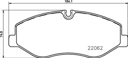 BREMBO P50129 Колодки торм. Mercedes V-CLASS (W447) 14- передние