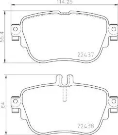 BREMBO P50136 Колодки торм.задние MB W213 16>