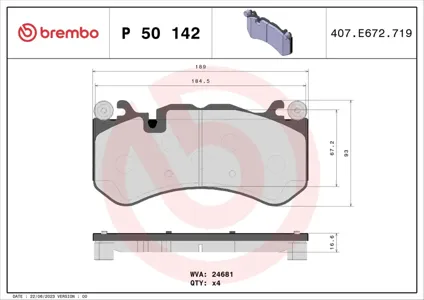 BREMBO P50142 Колодки торм.передние MB W211S211W220SL R230 02>
