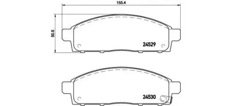 BREMBO P54038 Колодки торм.передние Mitsubishi L200 2.5 06>