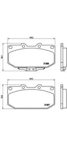 BREMBO P56025 Колодки торм.передние =348 02=FDB986 Nissan 300ZX Z32 3.0 Twin Turbo 90-95