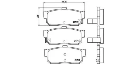 BREMBO P56029 Колодки торм.задние Nissan Primera P10 90-96 Sunny N14 2.02.0D 91-96