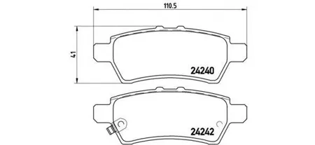 BREMBO P56060 Колодки торм.задние =1188 01=FDB1882 [44060EB325] Nissan Pathfinder 4.02.5DCi 4WD 05>