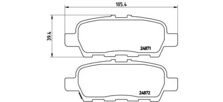 BREMBO P56068 Колодки торм.задние Suzuki Grand Vitara 2.23.2 09>, Nissan Teana Murano 3.5 08>