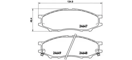 BREMBO P56083 Колодки торм.передние Nissan Sunny 1.5-2.0 98>