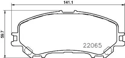 BREMBO P56100 Колодки торм.передние Nissan Qashqai 1.62.01.5dCi1.6dCi 13>