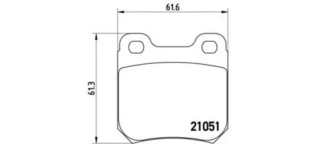 BREMBO P59010 Колодки тормозные дисковые задн. Chevrolet VECTRA 03,96-11,06 , OPEL OMEGA A (16 17 19) 09,86-0