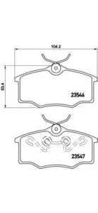 BREMBO P59034 Колодки торм.передние =GDB1759 [377698151E] VW ParatiSaveiro 1.0-2.01.9D 02>