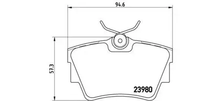 BREMBO P59041 Колодки торм.задние =GDB1479=223627 [4414029] Renault Trafic , Opel Vivaro 1.9-2.5TDi 01>
