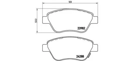 BREMBO P59051 Колодки торм.передние Opel Corsa 1.0-1.41.3CDTi 06>