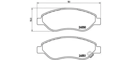 BREMBO P59053 Колодки торм. Opel Corsa D 06- 1.7 Diesel перед.