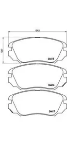 BREMBO P59054 Колодки торм.передние Opel Insignia 1.6-2.0CDTi 08>