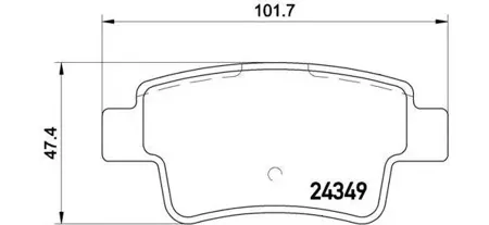 BREMBO P59057 Колодки торм.задние Opel Corsa D 06->