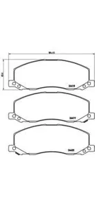 BREMBO P59058 Колодки торм.передние