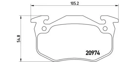 BREMBO P61032 Колодки торм.задние =144 50=155 050-SX=571744B=223728 Peugeot 306 1.8i-2.0i2.0HDi 93-00