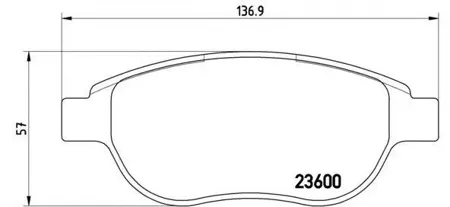 BREMBO P61068 Колодки торм.передние Peugeot 307, Citroen Xsara 1.6-2.0HDi 00>