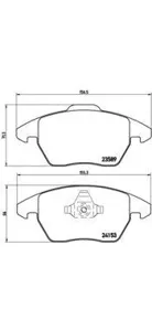 BREMBO P61076 Колодки торм.передние =FDB1728=1030 10 Citroen C4, Peugeot 307308 1.6-2.0HDi 03>
