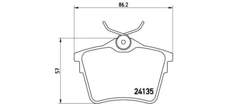 BREMBO P61079 Колодки торм.задние =1103 00=FDB1727 Peugeot 407 1.6-2.0HDi 04>