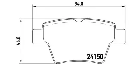BREMBO P61080 Колодки торм.задние Citroen C4, Peugeot 307 1.4-2.0HDi 16V 04>