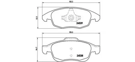 BREMBO P61083 Колодки торм.передние =1248 00 [425361] Citroen Berlingo C4 Picasso 1.6HDi1.8i 06>