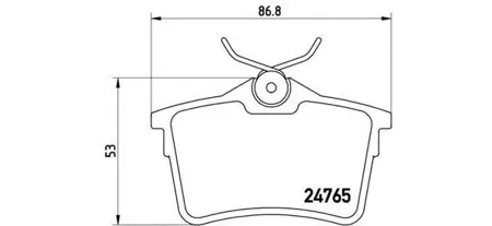 BREMBO P61084 Колодки торм.задние =GDB1799 [425414] Citroen Berlingo , Peugeot 308 Partner 1.6-2.0HDi 08>