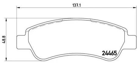 BREMBO P61091 Колодки торм.задние =1238 00 [425359] Citroen Jumper , Fiat Ducato , Peugeot Boxer 2.2-3.0D 06>