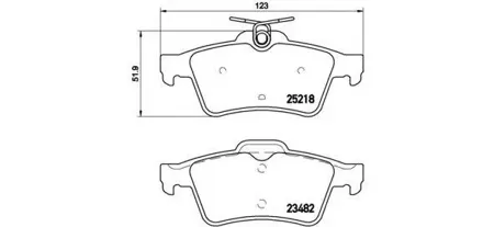 BREMBO P61110 Колодки торм.задние Peugeot 508 1.61.6HDi2.0HDi 10>