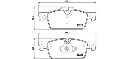 BREMBO P61112 Колодки торм. PSA 508 10- задн.