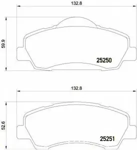 BREMBO P61113 Колодки торм.передние Peugeot 301 1.2-1.6 12>308 II 1.2T-2.0D 13>